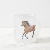 Galloping Bay Horse Frosted Mok (Voorkant rechts)