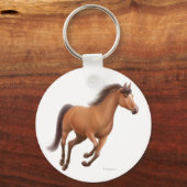 Galloping Bay Horse Sleutelhanger (Voorkant)