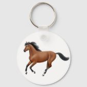 Galloping Bay Horse Sleutelhanger (Voorkant)