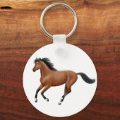 Galloping Bay Horse Sleutelhanger (Voorkant)