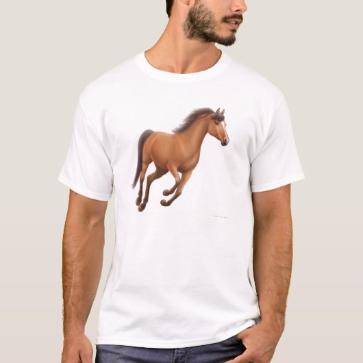 Galloping Bay Horse T-Shirt (Voorkant)