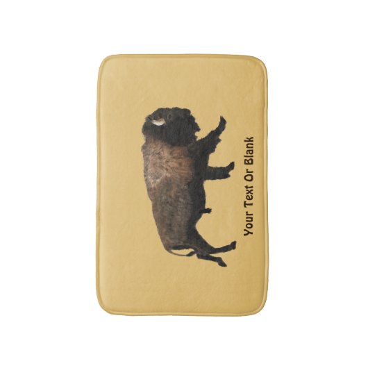 Galloping Bison Badmat (Voorkant Verticaal)