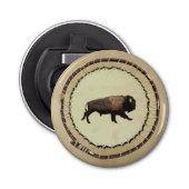 Galloping Bison Button Flesopener (Voorkant)