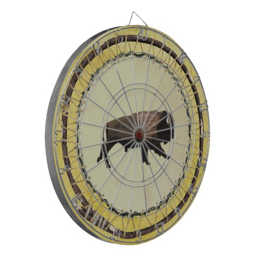 Galloping Bison Dartbord (Voorkant Links)