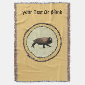 Galloping Bison Deken (Voorkant Verticaal)