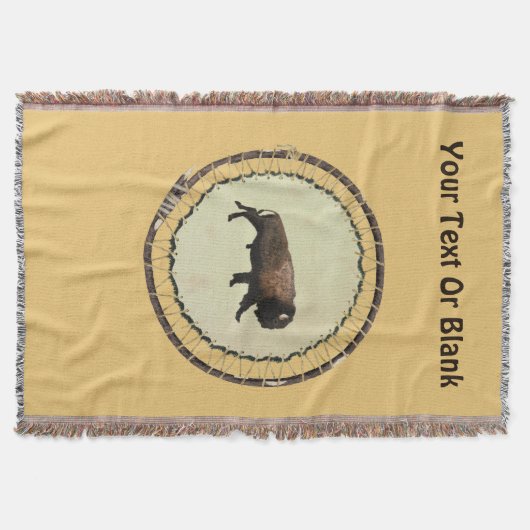 Galloping Bison Deken (Voorkant)