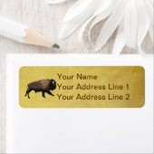 Galloping Bison Etiket (Insitu)