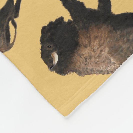 Galloping Bison Fleece Deken (Hoek)