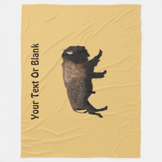 Galloping Bison Fleece Deken (Voorkant)