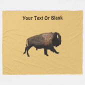 Galloping Bison Fleece Deken (Voorkant (Horizontaal))