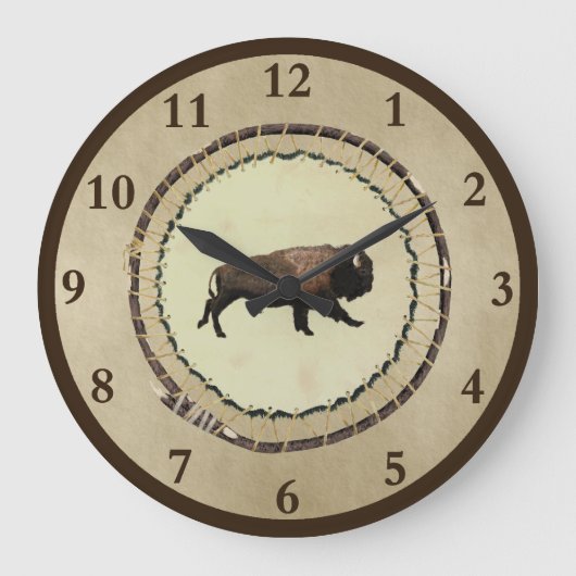 Galloping Bison Grote Klok (Voorkant)