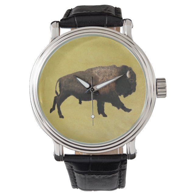 Galloping Bison Horloge (Voorkant)