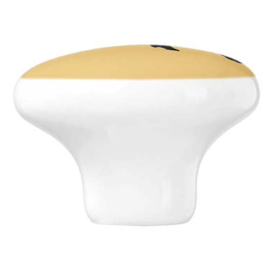 Galloping Bison Keramische Knop (Zijkant)