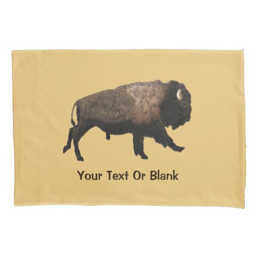 Galloping Bison Kussensloop (Voorkant)