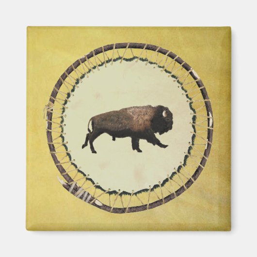 Galloping Bison Magneet (Voorkant)