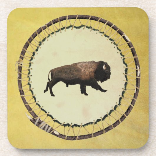 Galloping Bison Onderzetter (Voorkant)