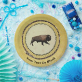 Galloping Bison Papieren Bordje (Feest)