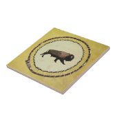 Galloping Bison Tegeltje (Zijkant)