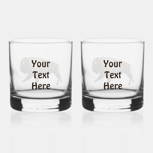 Galloping Bison Whisky Glas (Achterkant)