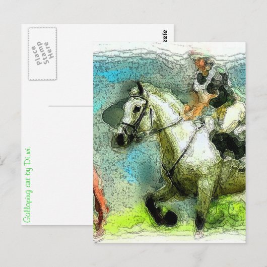 Galloping Briefkaart (Voorkant / Achterkant)