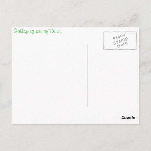 Galloping Briefkaart (Achterkant)