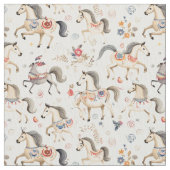 Galloping Carrousel: Whimsy Paard Stof (Close Up)