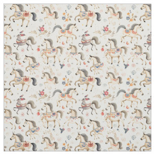 Galloping Carrousel: Whimsy Paard Stof