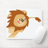 Galloping Cartoon Lion mousepad Muismat (Met muis)