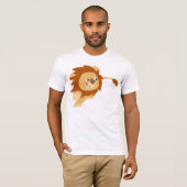 Galloping Cartoon Lion T-shirt (Voorkant volledig)