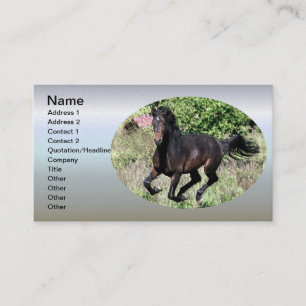 Galloping Chestnut Horse Visitekaartje