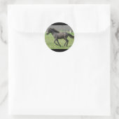 Galloping Colt-Sticker Ronde Sticker (Tas)