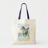 Galloping Connemara Pony op het strand Tote Bag (Voorkant)