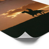 Galloping Cowboy Silhouette Poster (Hoek)
