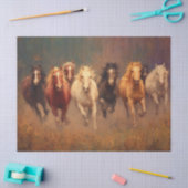 Galloping Freedom Horses Decoupage Tissuepapier (Craft)