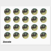 Galloping Friesian Horses Stickers (Vel)