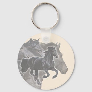 Galloping Friesians Sleutelhanger