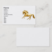Galloping Golden Horse Visitekaartje (Voorkant / Achterkant)