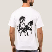 Galloping Grace: Majestic Horse Graphic T-shirt (Achterkant)