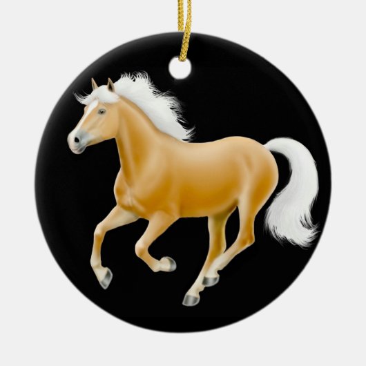 Galloping Haflinger Horse Ornament (Voorkant)