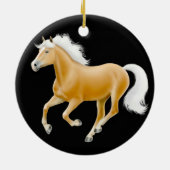 Galloping Haflinger Horse Ornament (Achterkant)