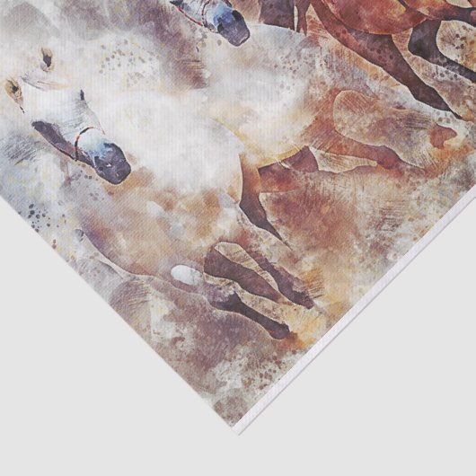 Galloping Herd of Horses Tissuepapier (Detail)