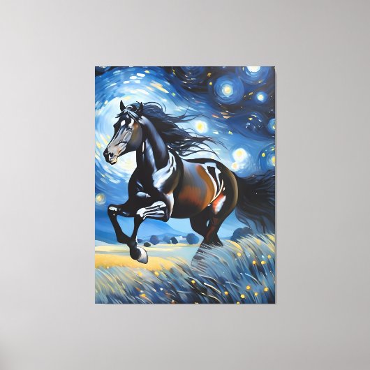 Galloping Horse Canvas Afdruk (Voorkant)