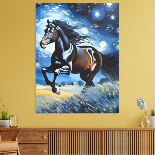 Galloping Horse Canvas Afdruk (Insitu (Woonkamer))