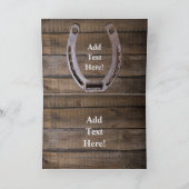 Galloping Horse Cowboy Boots Hoefijzer Sunflower Bedankkaart (Binnen)