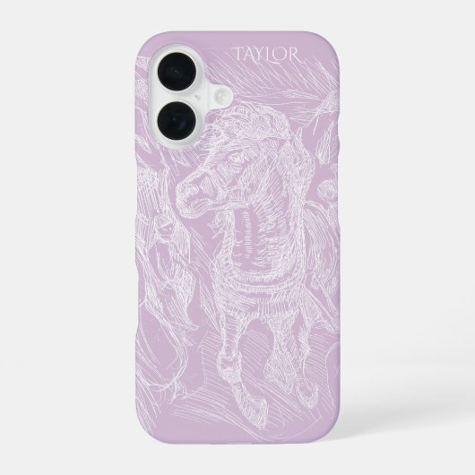 Galloping Horse – Edvard Munch – Personalized iPhone 16 Hoesje (Achterkant)