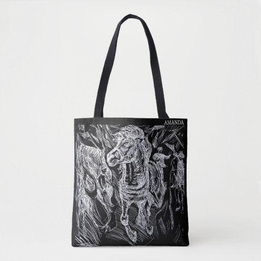 Galloping Horse – Edvard Munch Personalized  Tote Bag (Voorkant)