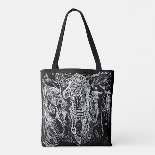 Galloping Horse – Edvard Munch Personalized Tote Bag (Achterkant)