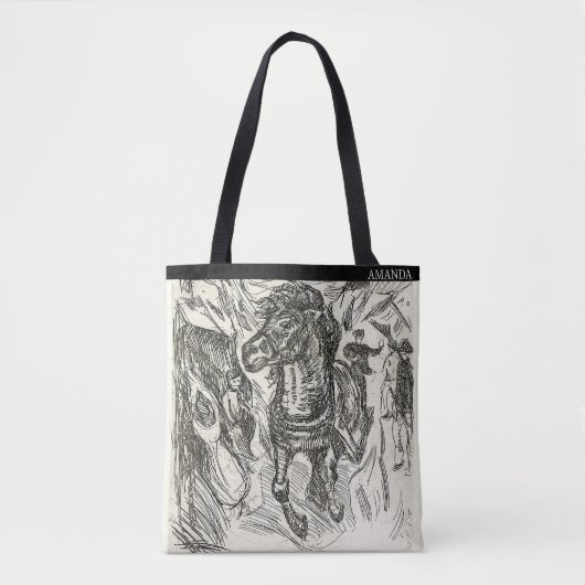 Galloping Horse – Edvard Munch – Personalized Tote Bag (Voorkant)