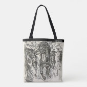 Galloping Horse – Edvard Munch – Personalized Tote Bag (Achterkant)