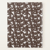 Galloping Horse Equine Equestrian Pattern Brown Planner (Achterkant)